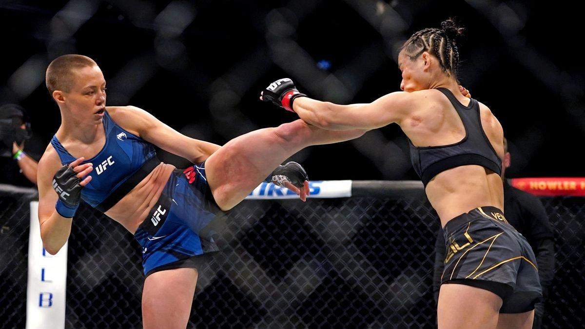 Роуз Намаюнас нокаутировала Вэйли Чжан на UFC 261: видео