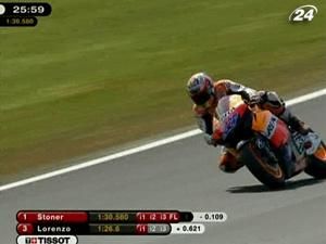 Moto GP: Кейси Стоунер выиграл обе практики пятницы