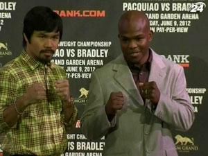 Мені Пакьяо та Тімоті Бредлі розпочали промоцію свого бою Мені Пакьяо та Тімоті Бредлі розпочали промоцію свого бою
