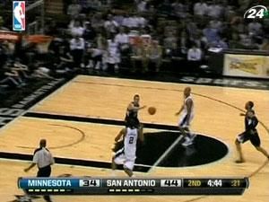 "Сан-Антонио", несмотря на травму Паркера, одолело "Миннесоту" "Сан-Антонио", несмотря на травму Паркера, одолело "Миннесоту"