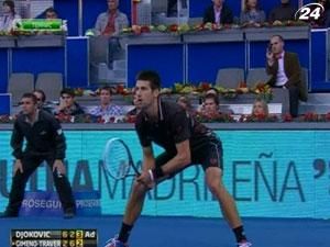 Теннис: Новак Джокович не без проблем пробился в третий круг Madrid Open