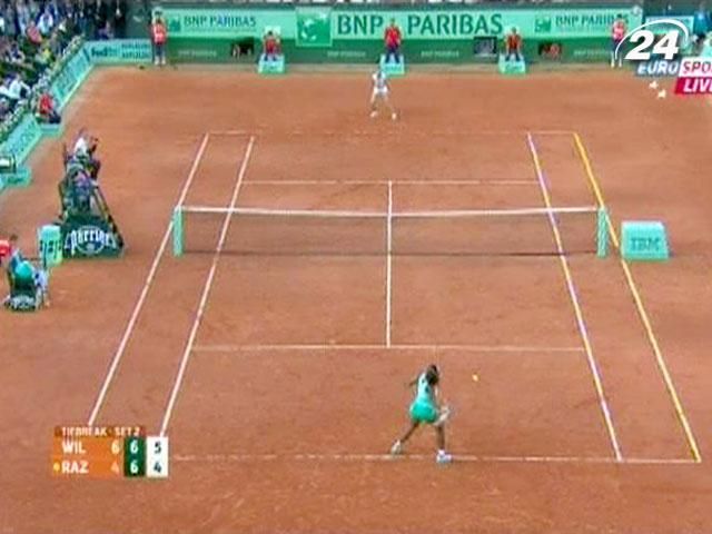 Теніс: на Roland Garros Вірджині Роззано сенсаційно переграла Серену Вільямс