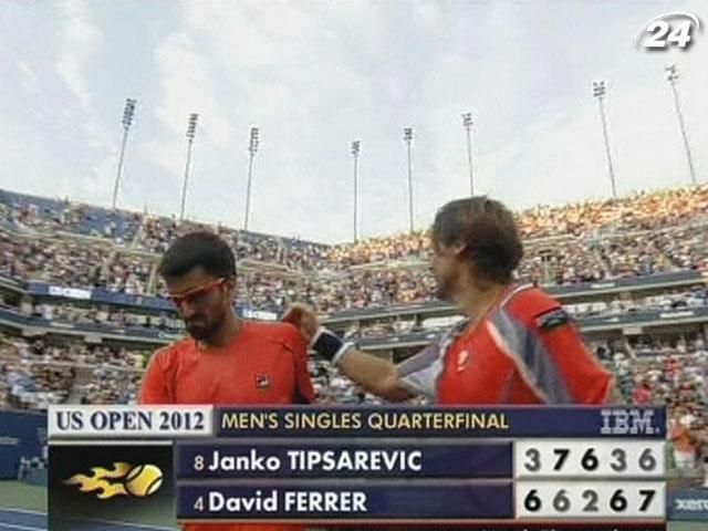 Давід Феррер втретє у кар'єрі переграв Тіпсаревіча на тенісному турнірі US Open