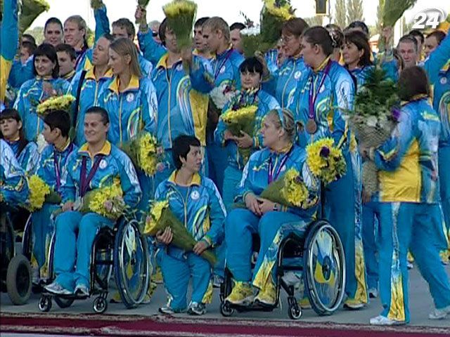 Українські паралімпійці повернулися на Батьківщину Українські паралімпійці повернулися на Батьківщину