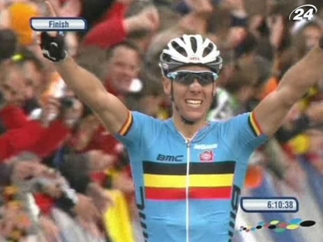 Велоспорт: Филипп Жильбер - чемпион мира в групповой гонке