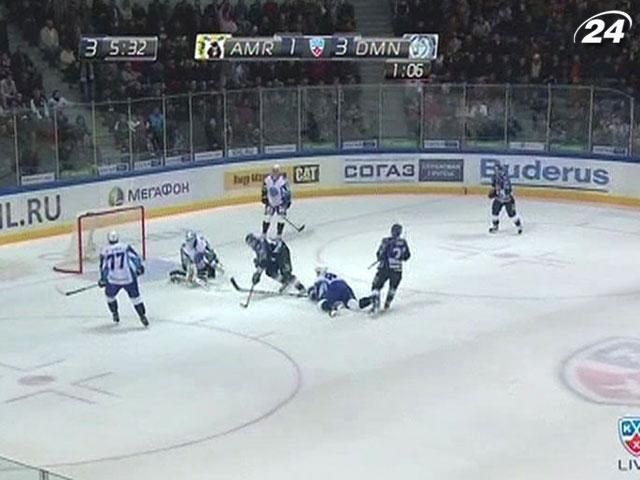Хокей: Мінське "Динамо" перемогло команду Хабаровська "Амур" Хокей: Мінське "Динамо" перемогло команду Хабаровська "Амур"