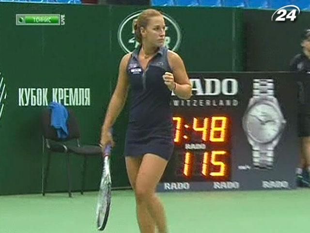 Действующая чемпионка Кубка Кремля начала турнир с проигранного сета Действующая чемпионка Кубка Кремля начала турнир с проигранного сета