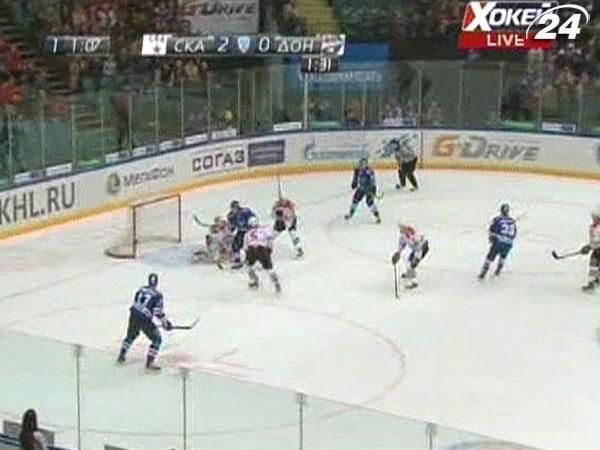 Хоккей: "Донбасс" пропустил 9 шайб от СКА