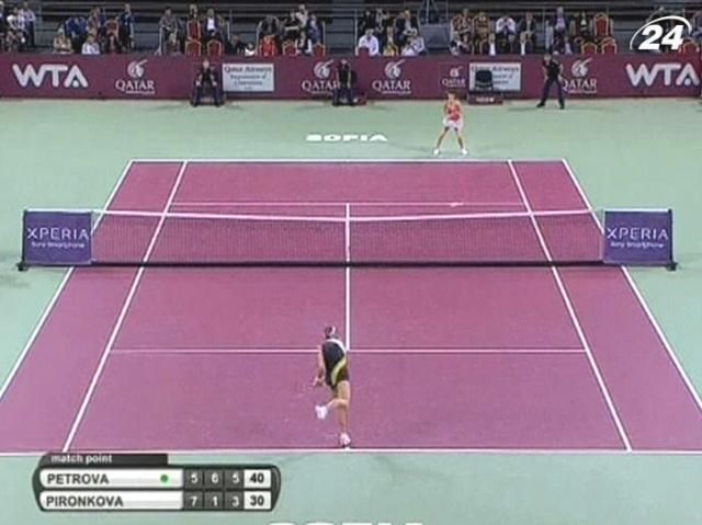 Теннис: Надежда Петрова одержала третью победу на Турнире чемпионов