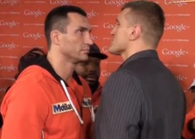 В Гамбурге состоялась дуэль взглядов Кличко и Ваха (Видео) В Гамбурге состоялась дуэль взглядов Кличко и Ваха (Видео)