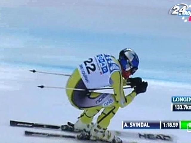 Гірські лижі: Свіндаль здобув шосту перемогу в швидкісному спуску