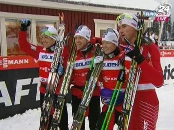 Лижні перегони: Чоловіча команда Норвегії прогнозовано фінішувала першою