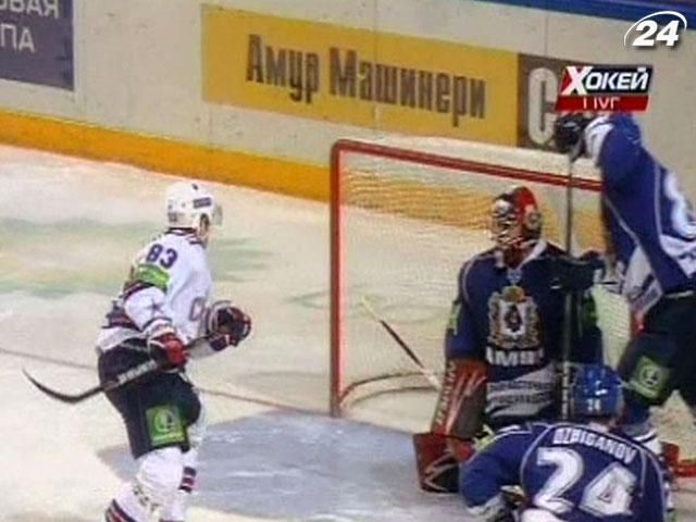 "Амур" пропустил шесть шайб от петербургского СКА "Амур" пропустил шесть шайб от петербургского СКА