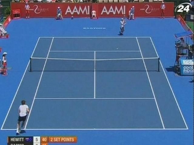 Теннис: Лейтон Хьюитт с победы начал домашний выставочный турнир