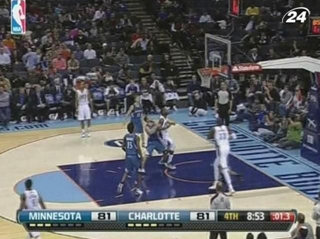 NBA: "Шарлотт" на последних секундах вырвал победу у "Миннесоты"