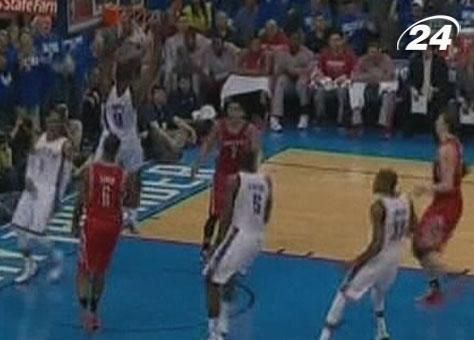 Баскетбол NBA: Oklahoma City Thunder начала "плей-офф" с победы