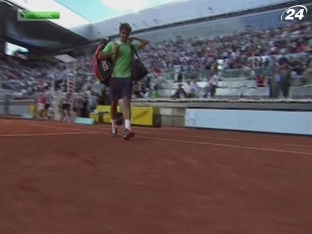 Теннис: Роджер Федерер не прошел в четвертьфинал Madrid Open