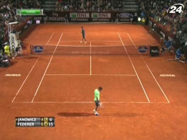 Теніс: Роджер Федерер пробився до півфіналу римського турніру