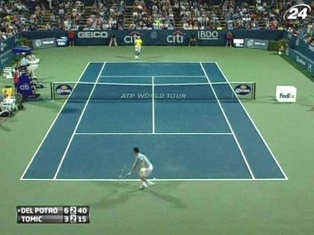 Теннис: Дель Потро уверенно шагает к третьему титулу в Вашингтоне