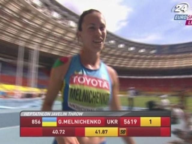 Украинка Анна Мельниченко остается лидером в семиборье Украинка Анна Мельниченко остается лидером в семиборье