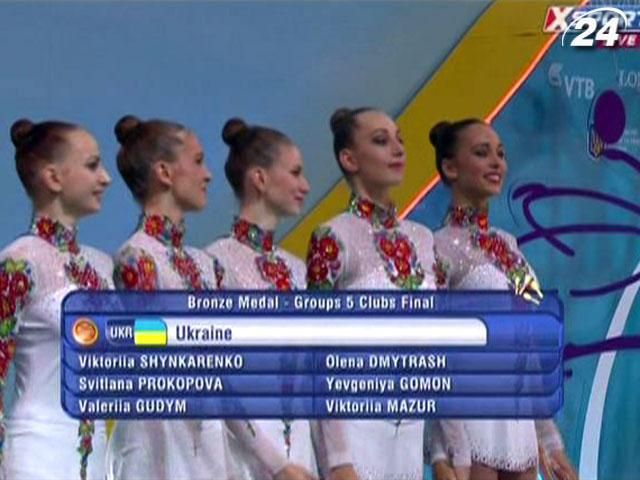 В последний день чемпионата мира по художественной гимнастике украинки взяли "бронзу"