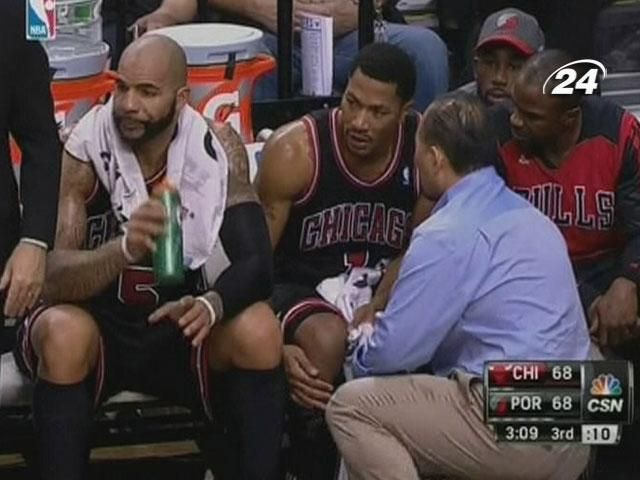 Баскетбол NBA: Роуз зазнав чергової травми Баскетбол NBA: Роуз зазнав чергової травми