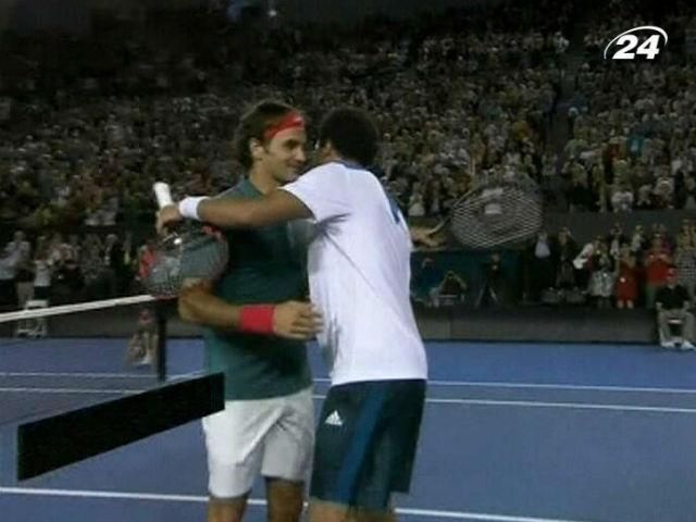 Федерер и Тсонга сыграли благотворительный матч