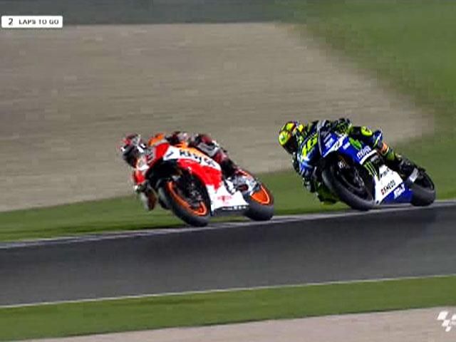 Маркес и Росси устроили впечатляющую дуэль на первом этапе Moto GP-2014