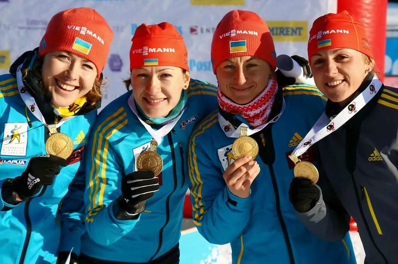 Биатлон. Женская сборная Украины завоевала золотые награды чемпионата Европы