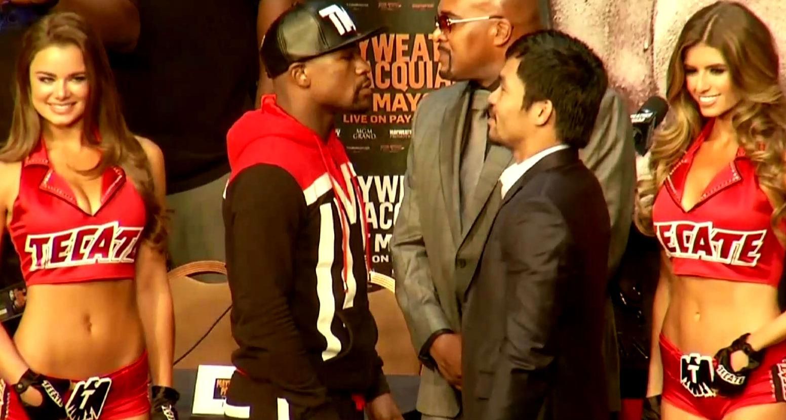 Бокс. Мейвезер і Пакьяо зустрілися на прес-конференції перед боєм Бокс. Мейвезер і Пакьяо зустрілися на прес-конференції перед боєм