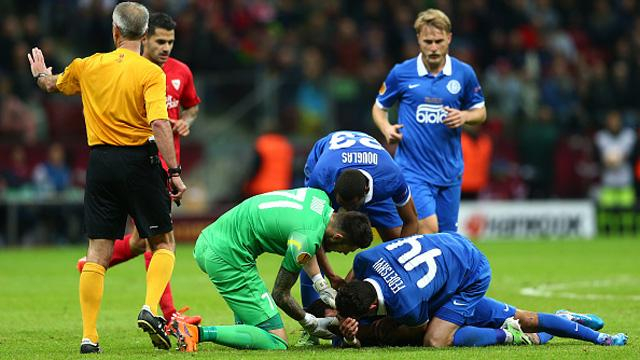 Финал для футболиста "Днепра" Матеуса завершился переломом носа