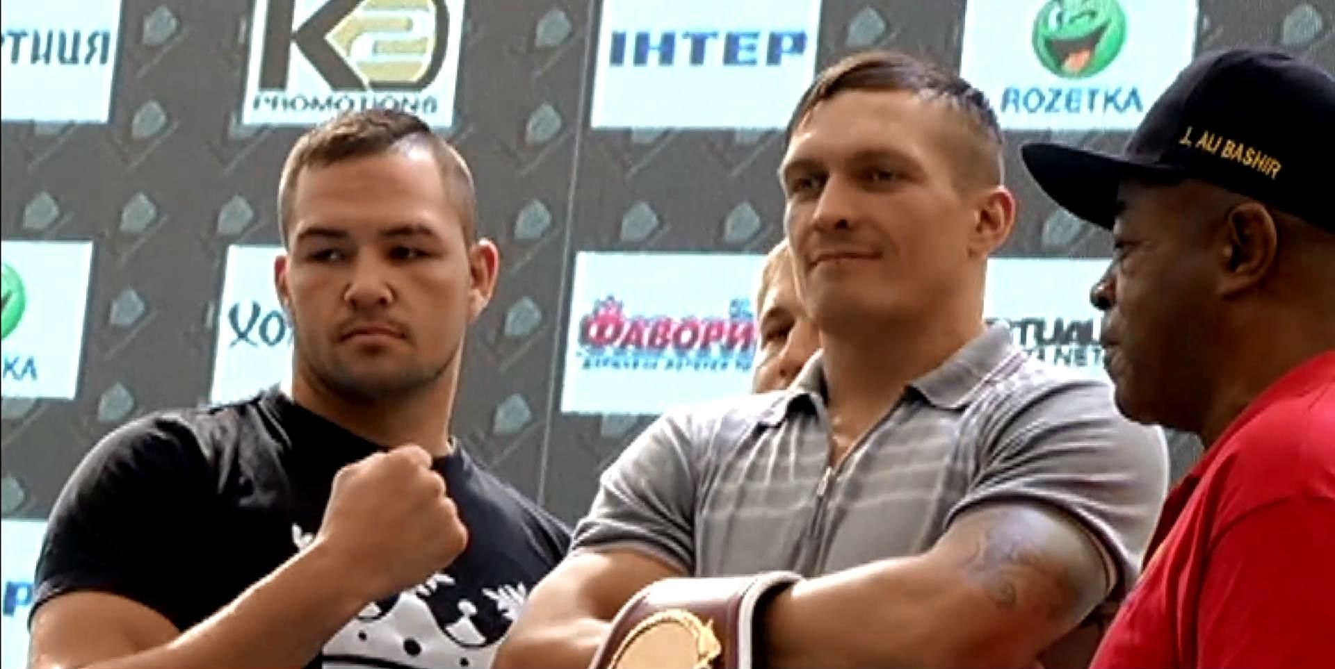 Усик уперше зустрівся з майбутнім суперником Мюллером Усик уперше зустрівся з майбутнім суперником Мюллером