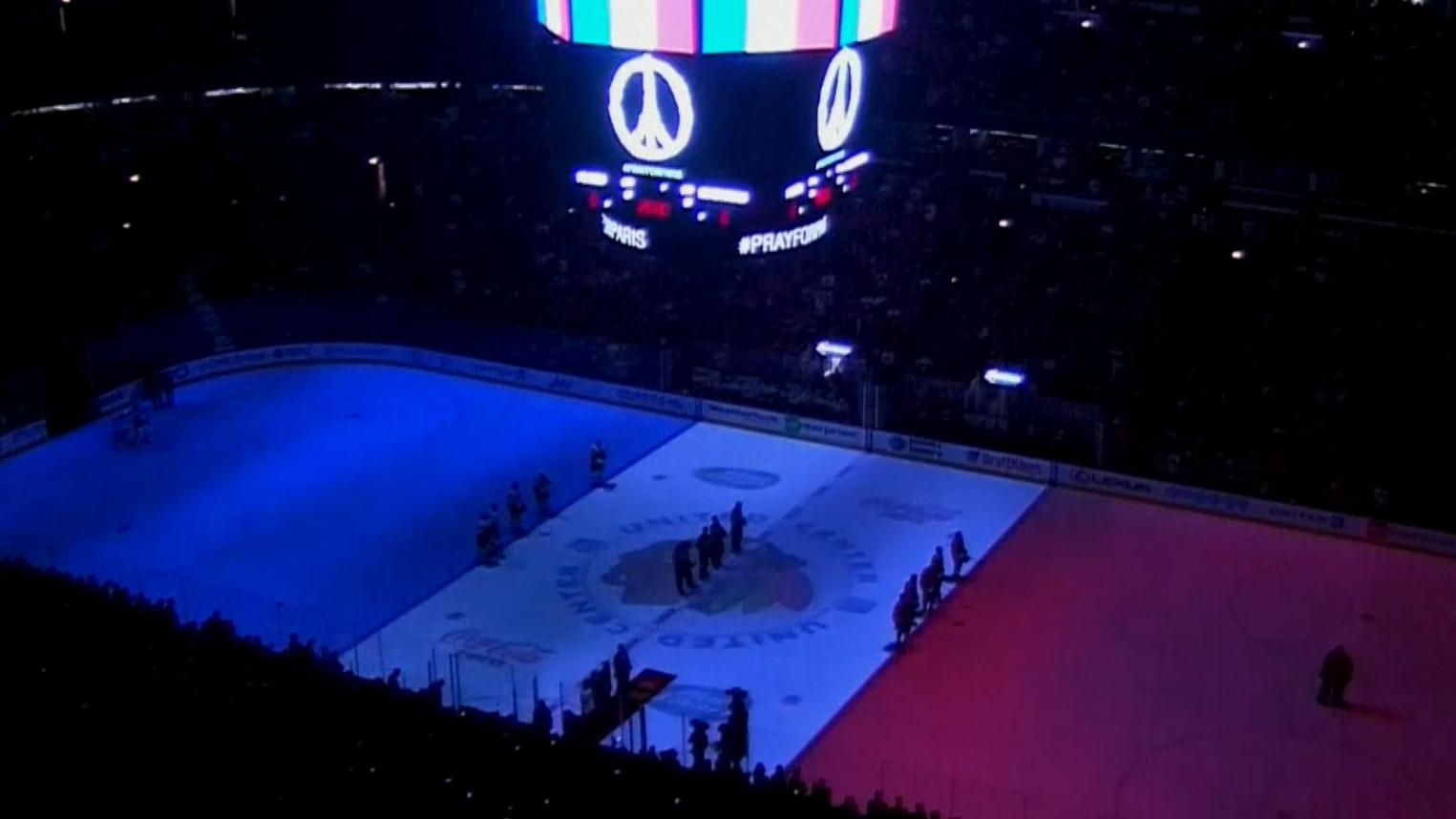 Національна хокейна ліга вшанувала жертв терактів у Парижі