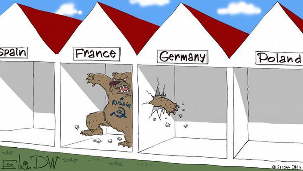 Російські фани стали героями дотепної карикатури Російські фани стали героями дотепної карикатури