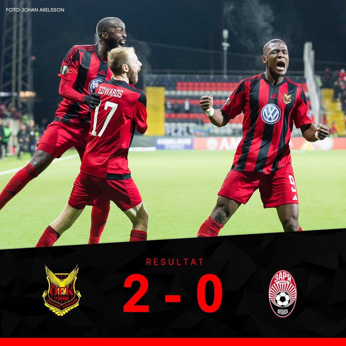 Естерсунд – Зоря огляд та результат матчу 23-11-2017 Естерсунд – Зоря огляд та результат матчу 23-11-2017