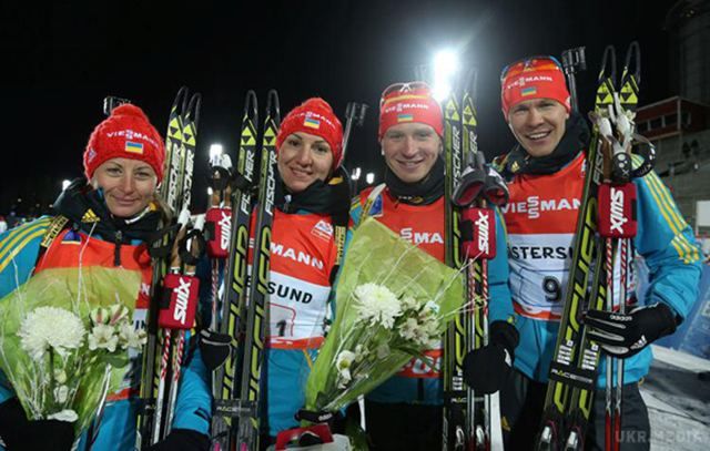 Українські біатлоністи перемогли у змішаній естафеті на чемпіонаті Європи Українські біатлоністи перемогли у змішаній естафеті на чемпіонаті Європи