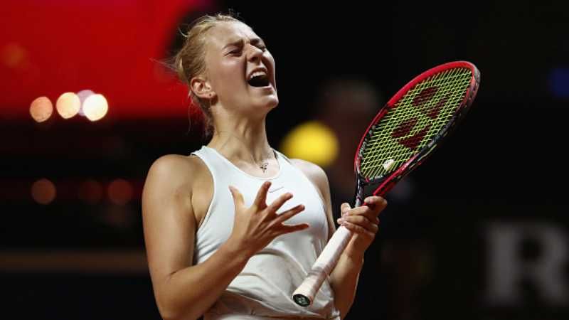 Теннис: 15-летняя Марта Костюк уверенно победила в первом матче основной сетки WTA