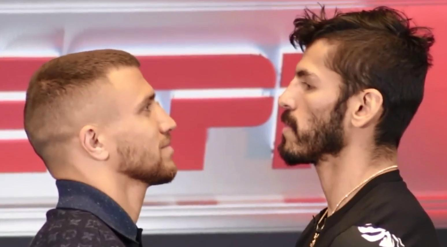 Василий Ломаченко провел первую дуэль взглядов с Хорхе Линаресом