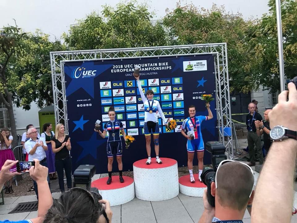 Украинская велогонщица победила на чемпионате Европы по маунтинбайку