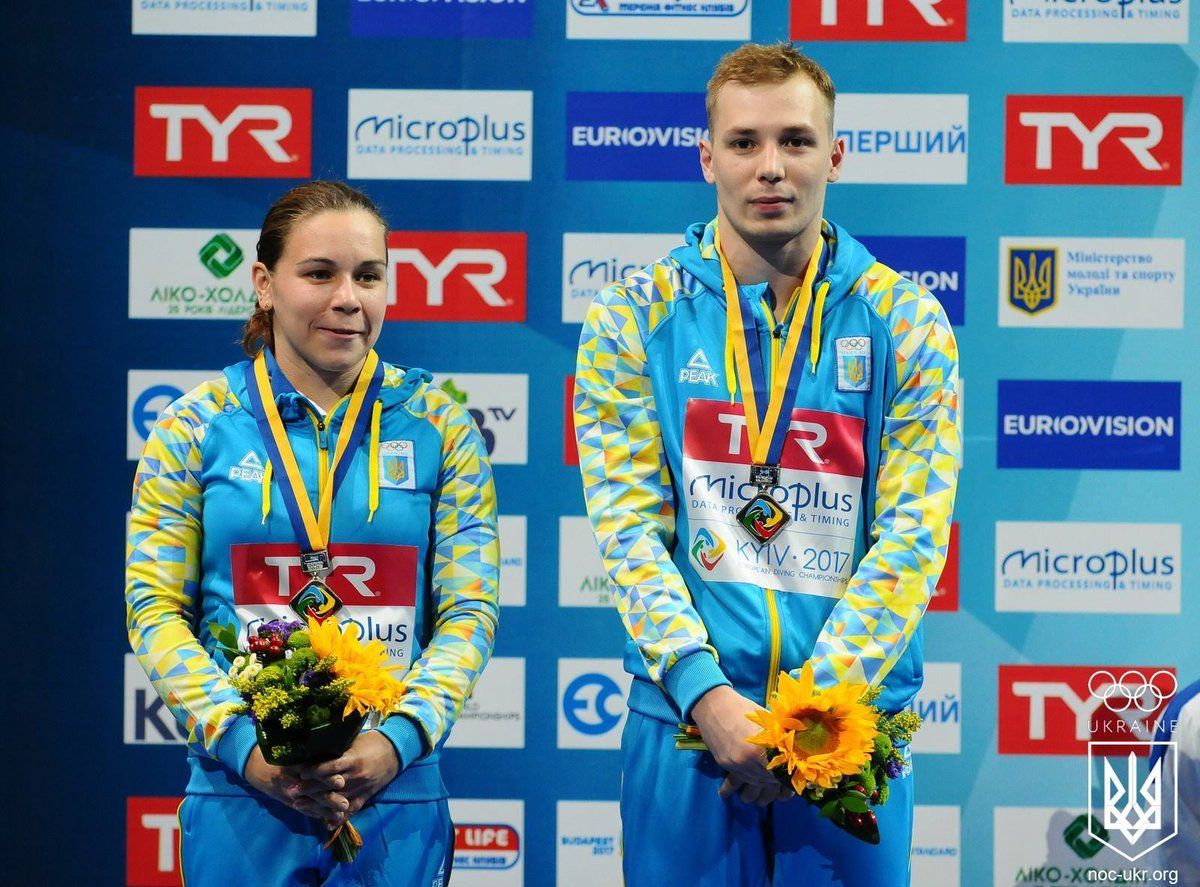 Українці здобули бронзові нагороди на чемпіонаті Європи зі стрибків у воду Українці здобули бронзові нагороди на чемпіонаті Європи зі стрибків у воду