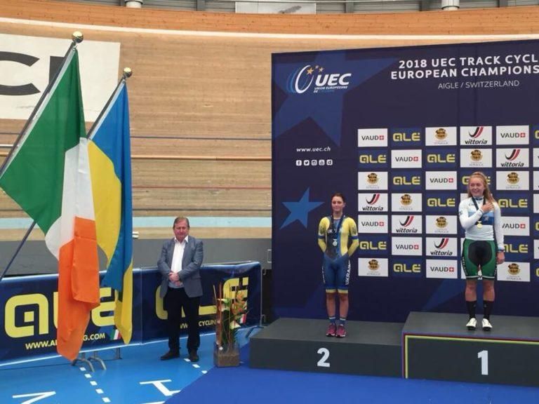 Украинка Кулинич завоевала серебро на чемпионате Европы по велотреку