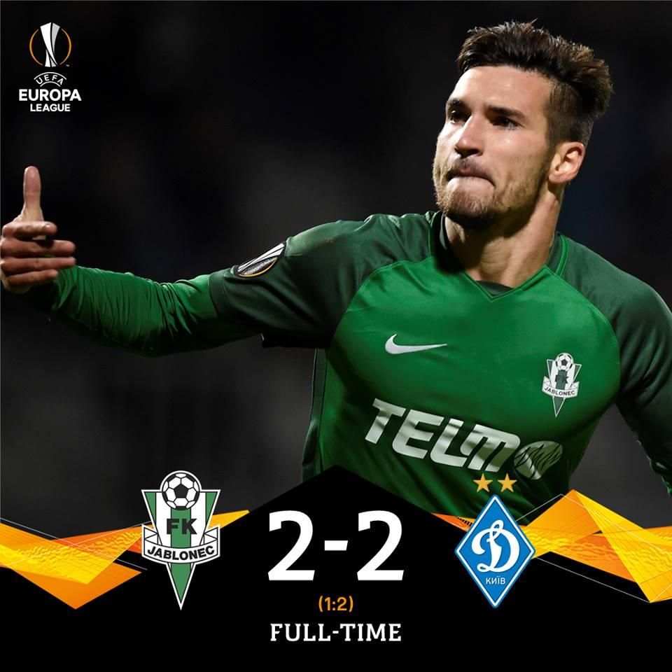 Яблонец – Динамо: відео голів, огляд матчу Ліги Європи 2018/19 Яблонец – Динамо: відео голів, огляд матчу Ліги Європи 2018/19