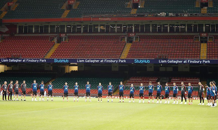 Товарищеский матч сборных Уэльса и Испании начнется с минуты молчания