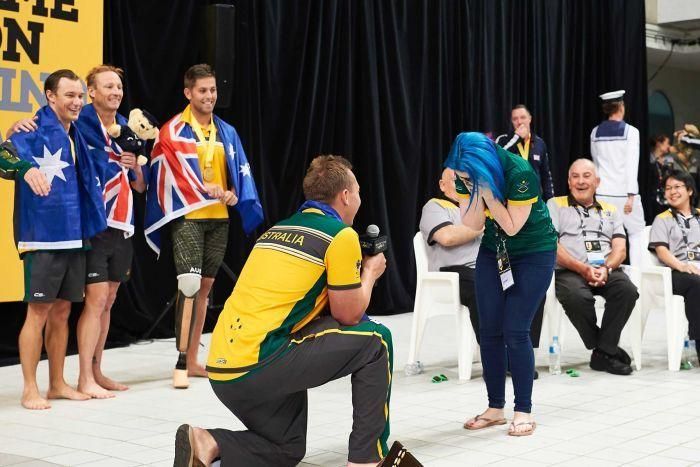 Австралиец сделал предложение девушке после соревнований на "Играх непобежденных": милое видео