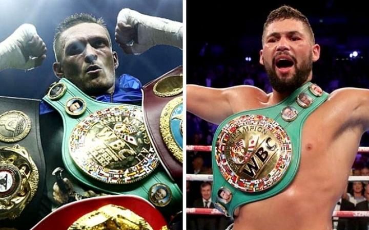 Олександр Усик і Тоні Белью потренувалися перед боєм Олександр Усик і Тоні Белью потренувалися перед боєм