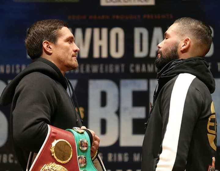 Беллью оказался тяжелее чем Усик во время взвешивания: видео Беллью оказался тяжелее чем Усик во время взвешивания: видео