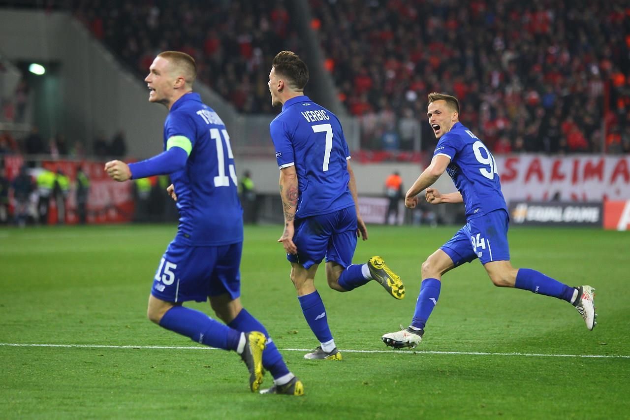 Динамо - Олімпіакос: відео голів, огляд матчу Ліги Європи 2018/2019