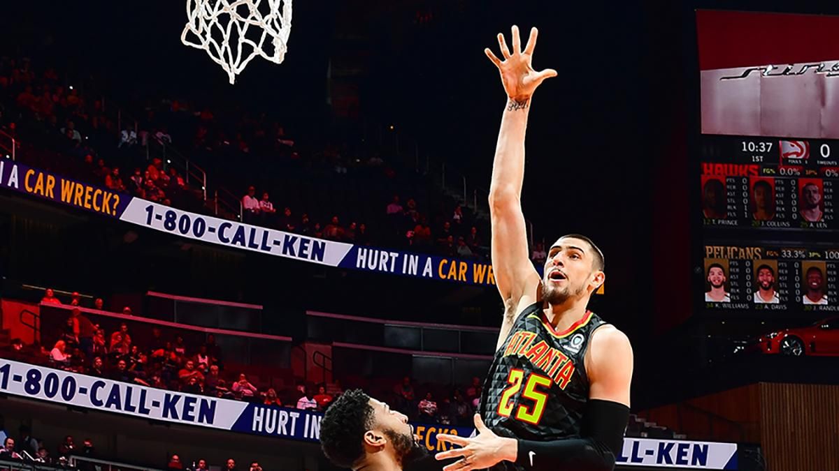 Украинец Лень вошел в историю НБА, забросив 1000-й трехочковый "Атланты" в сезоне: видео