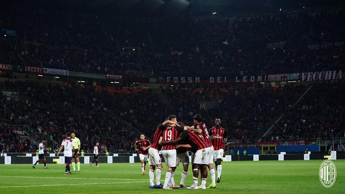 "Милан" победил "Болонью" в напряженном матче с тремя удалениями: видео
