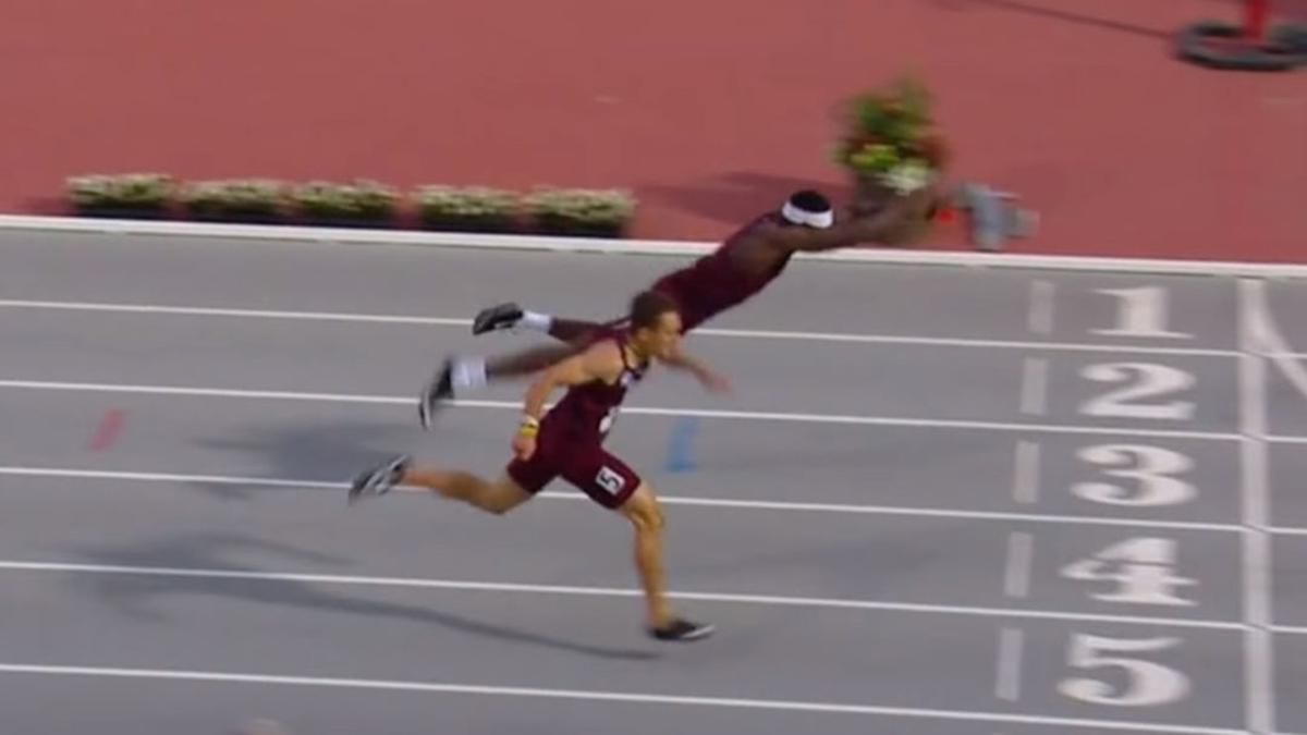 Американський легкоатлет у стилі супермена "залетів" на фініш заради перемоги: відео